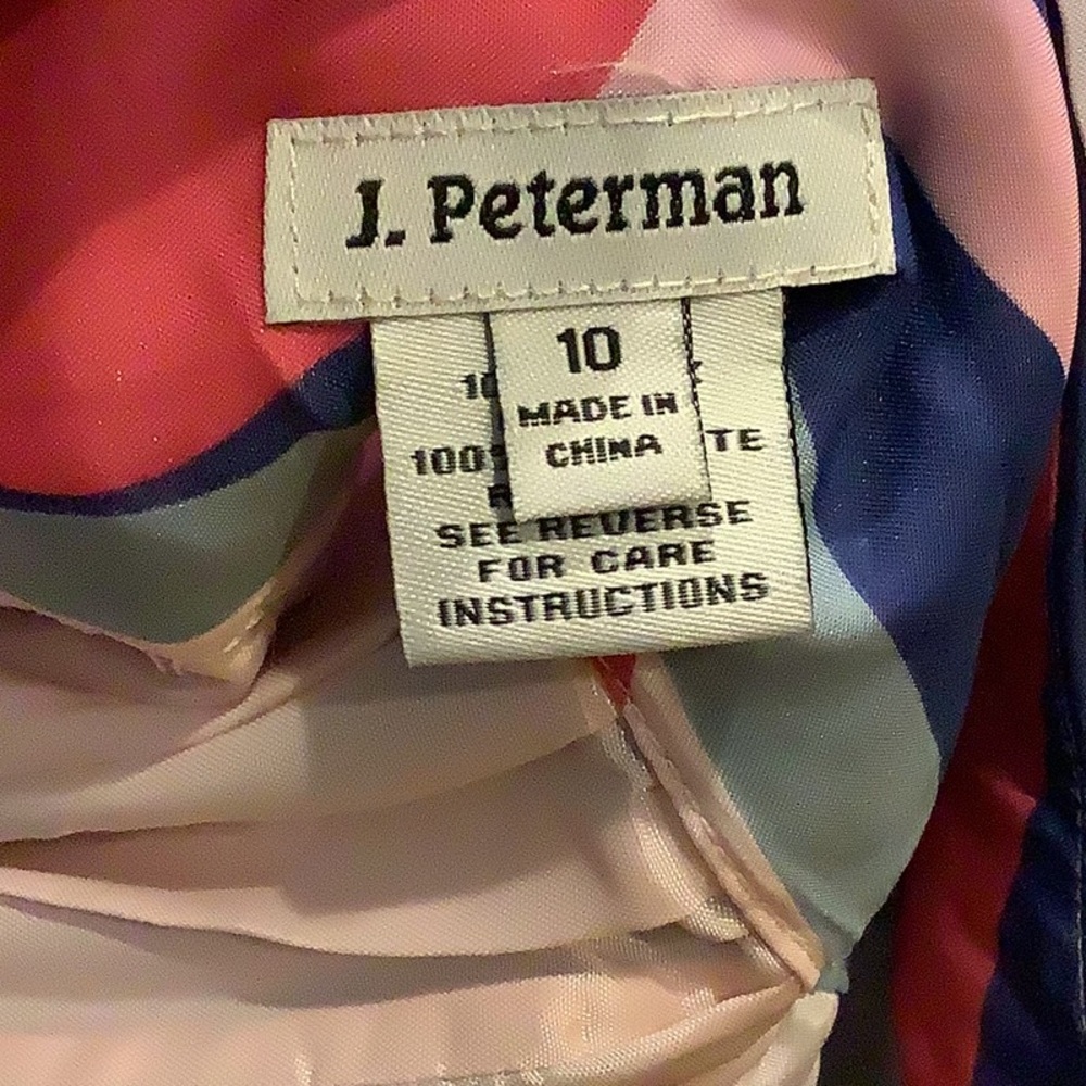 J. Peterman 100% Silk Polka Dot Print Skirt Size 10 Multicolor - Picture 3 of 5
